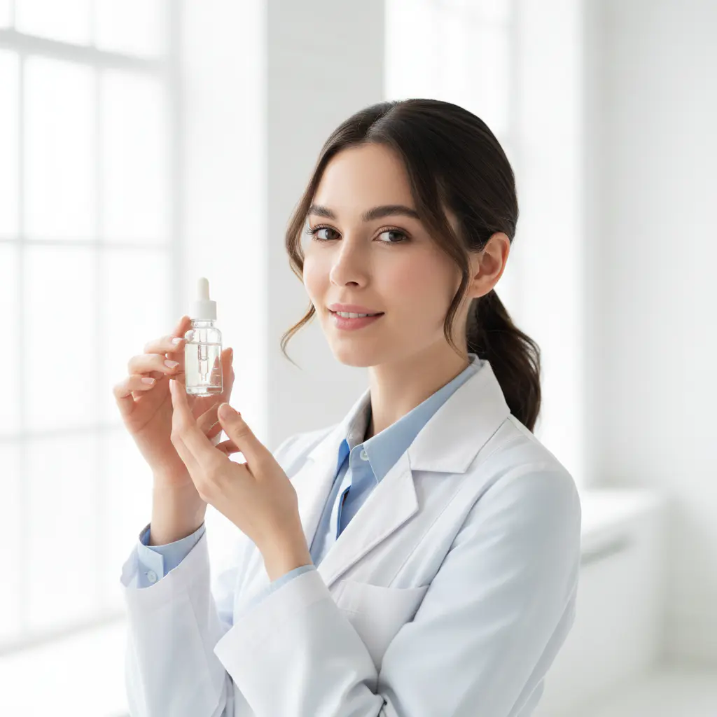 Professional portrait of a skincare expert